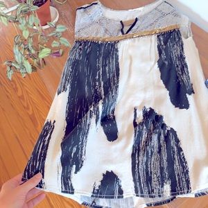 Anthropologie decorative tunic tank